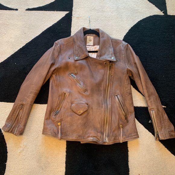 NWOT Free People Jealousy Leather Jacket Xsmall. Champagne. - Picture 12 of 14